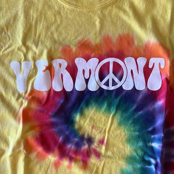 NWT Vermont Tie‎ Dye Spiral Rainbow T-Shirt, Sz Large - Picture 2 of 7